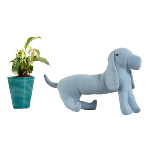 Soft Toys|  Knitted Light Blue Stuffed/Plush/Soft Toy | 100% Premium Cotton - Mojopanda Organic  Store