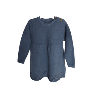 Blue Baby Frock I 100% Organic Cotton - Mojopanda Organic  Store