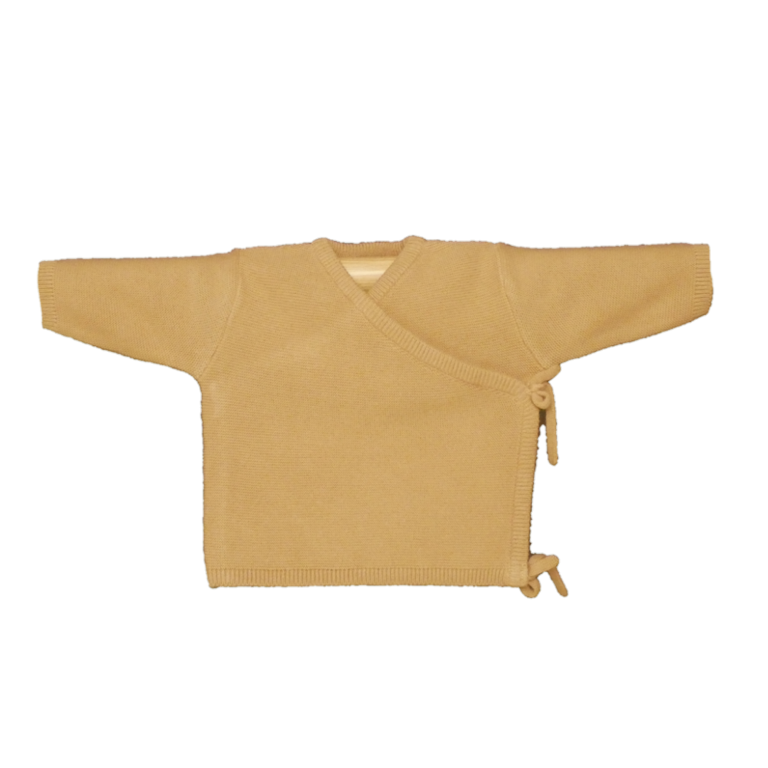 Tan Wrap Jacket for Baby  | 100% Organic Cotton - Mojopanda Organic  Store