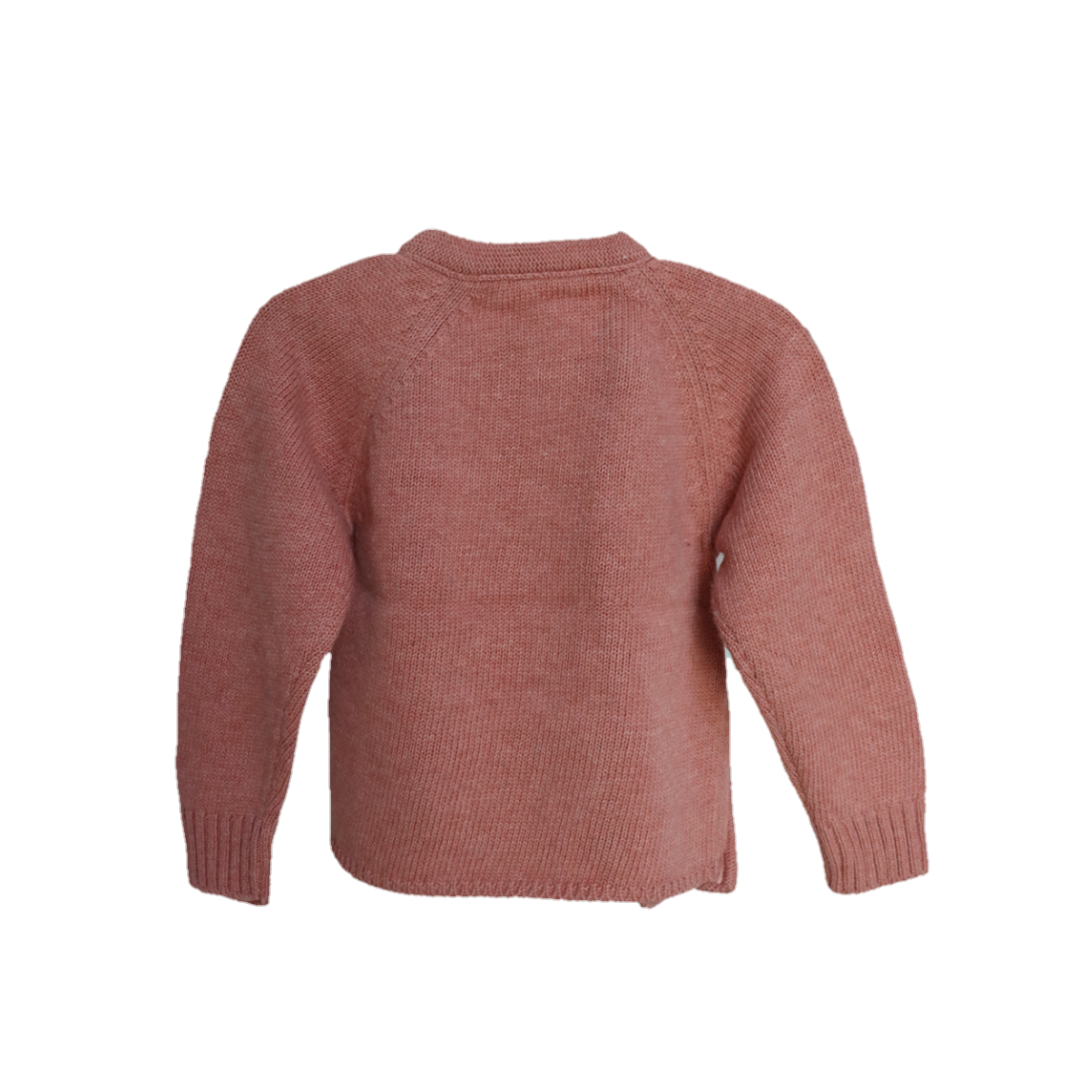 Peach Angrakha Sweater for Baby I 100% Organic Cotton - Mojopanda Organic  Store