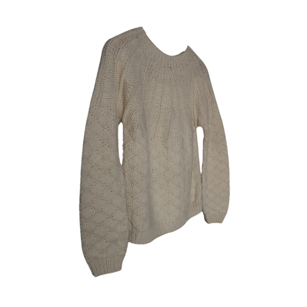 Sea Shell White Sweater for Baby I 100% Organic wool - Mojopanda Organic  Store