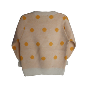 White-Yellow Polka Dots Sweater for Baby  I 100% Organic Cotton - Mojopanda Organic  Store
