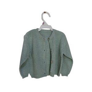 Sea-Green Angrakha Sweater for Baby I 100% Organic Cotton - Mojopanda Organic  Store