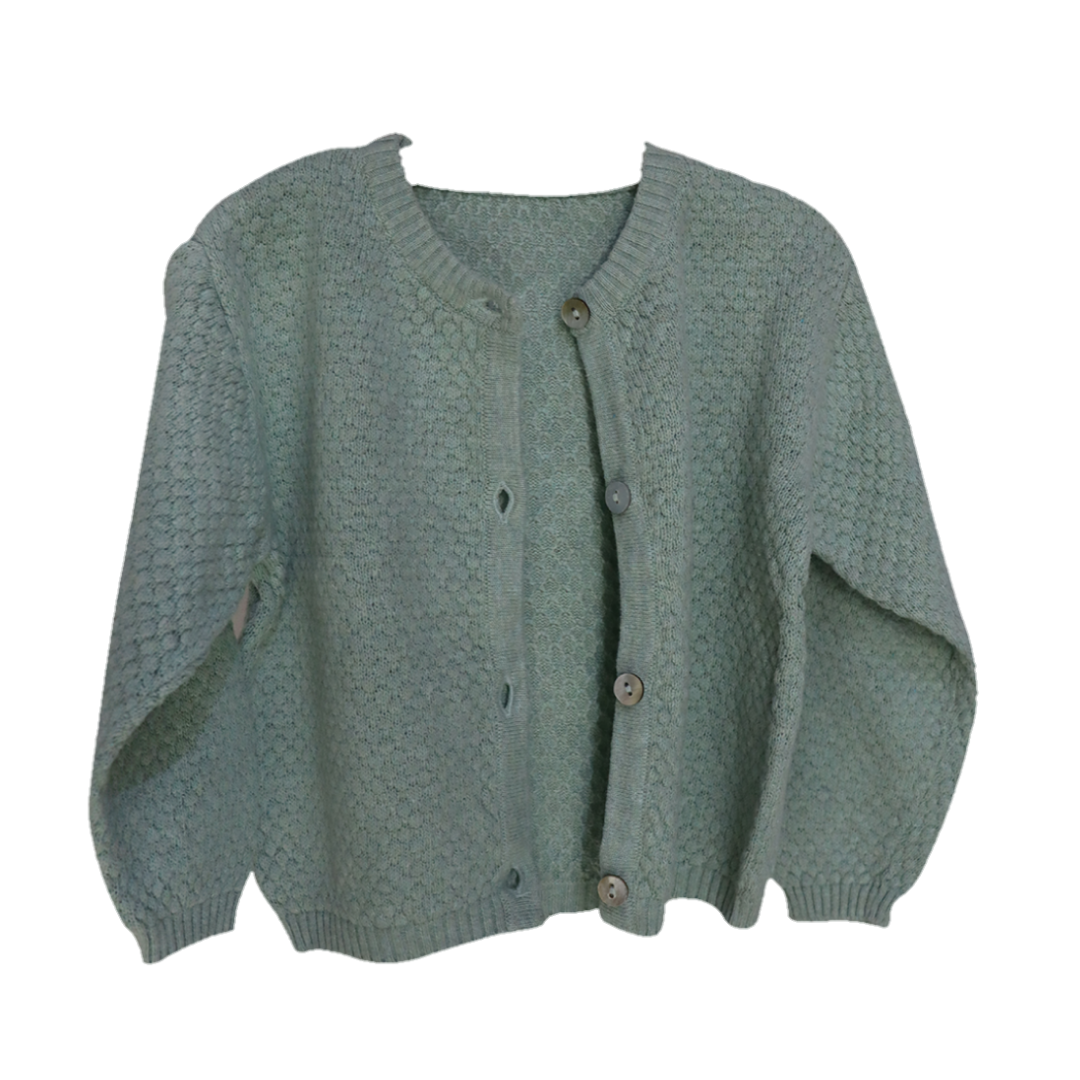 Sea-Green Angrakha Sweater for Baby I 100% Organic Cotton - Mojopanda Organic  Store
