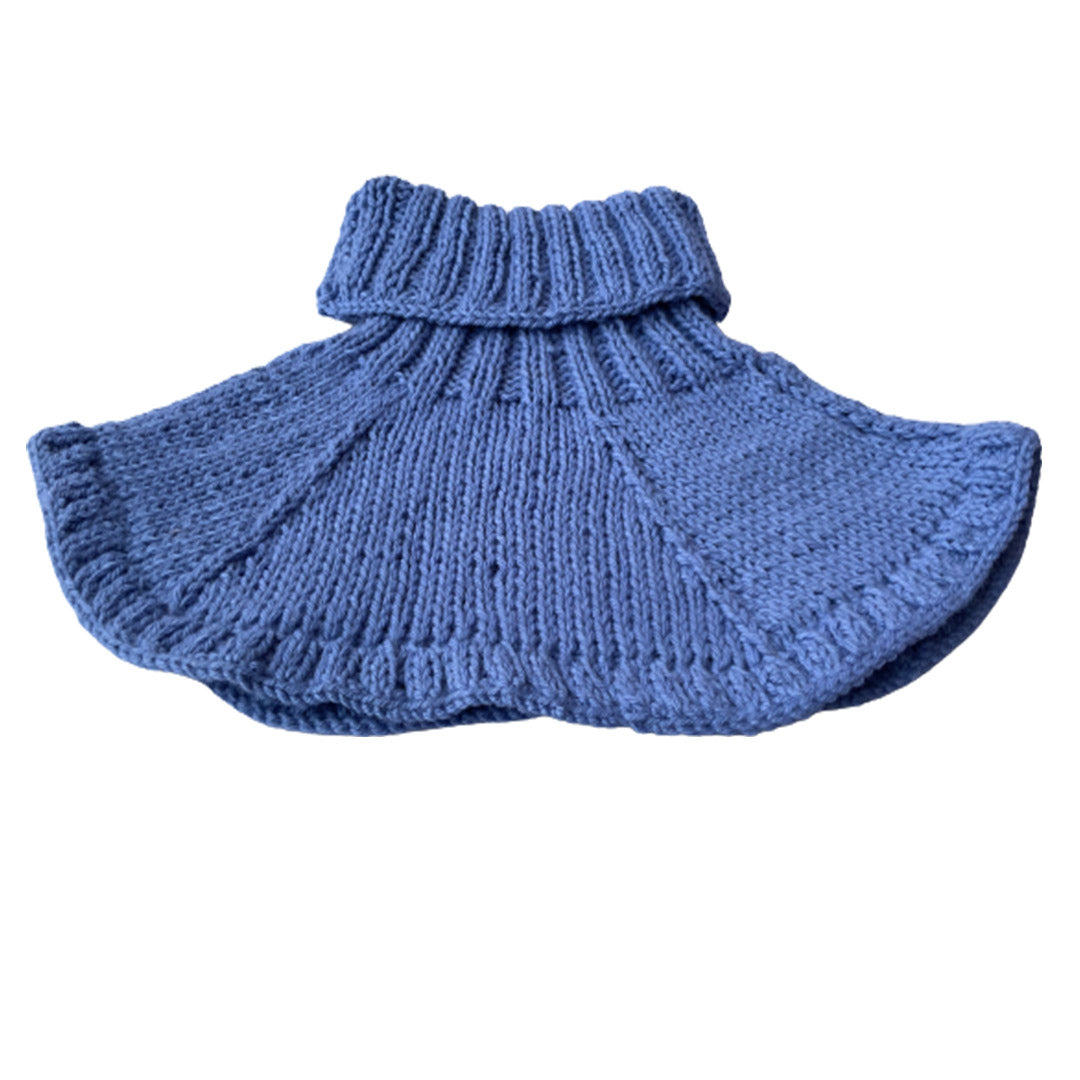 Neck Warmers & Mufflers | Wild Blue  |  100% premium Wool  |  For Women - Mojopanda Organic  Store