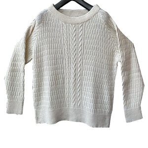 Pullover Round Neck  - Ivory  Color|  For Men  |  100% Organic Wool - Mojopanda Organic  Store