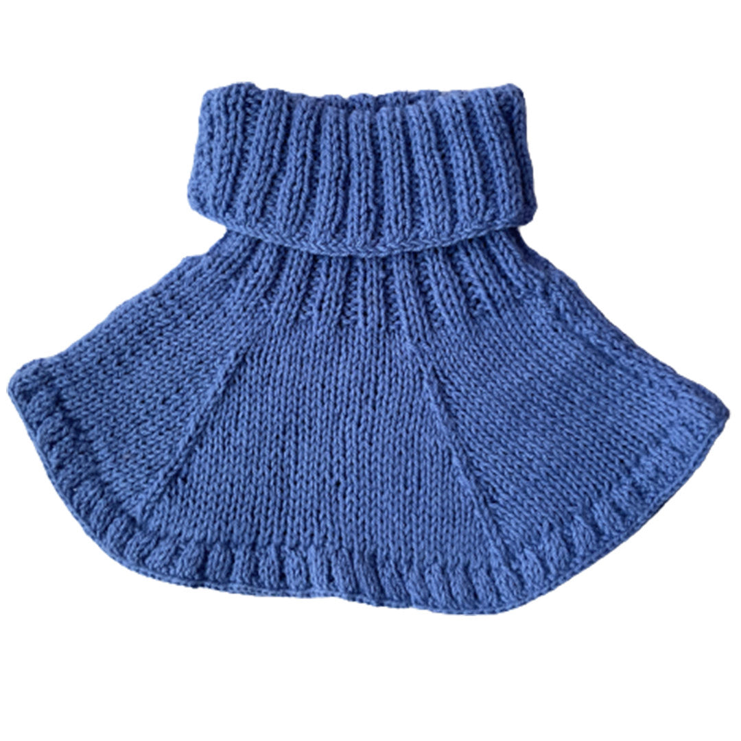 Neck Warmers & Mufflers | Wild Blue  |  100% premium Wool  |  For Women - Mojopanda Organic  Store