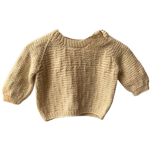 Organic Wool |  Pullover | Ivory | 12 Months - Mojopanda Organic  Store