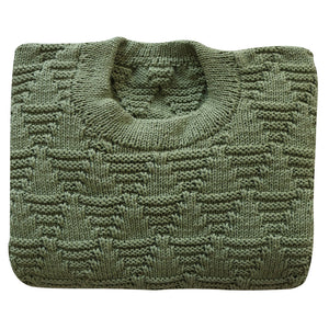 Pullover   Round Neck - Peppermint Green  |  For  Men  |  100% Organic Wool - Mojopanda Organic  Store