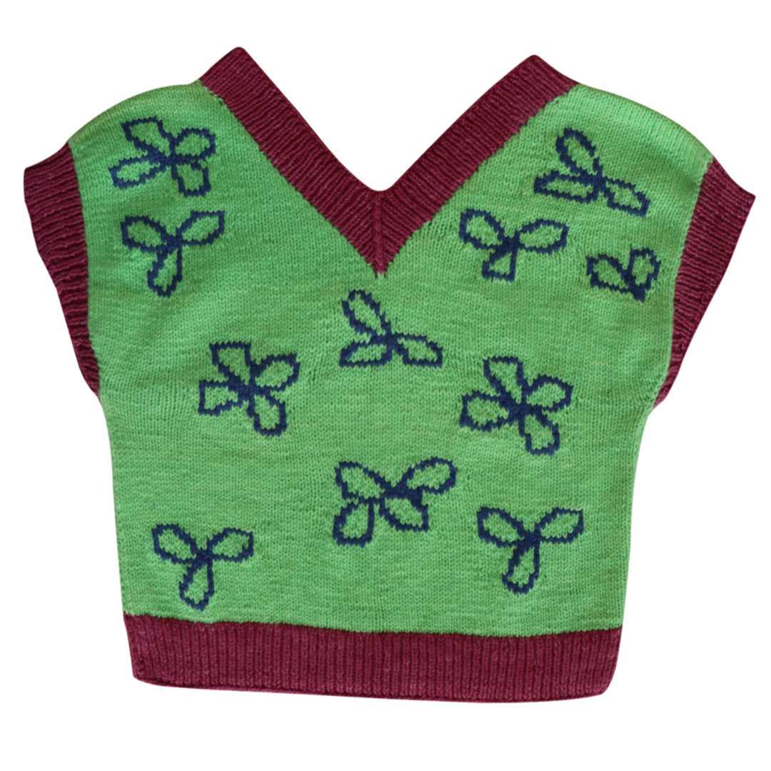 Organic Wool  |  Top Flowery  |  Multi Color - Mojopanda Organic  Store
