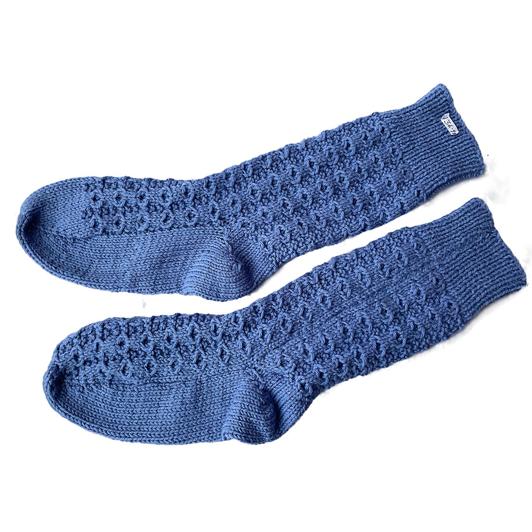 Organic Wool  |  Socks  For Men & Women | Wild Blue - Mojopanda Organic  Store