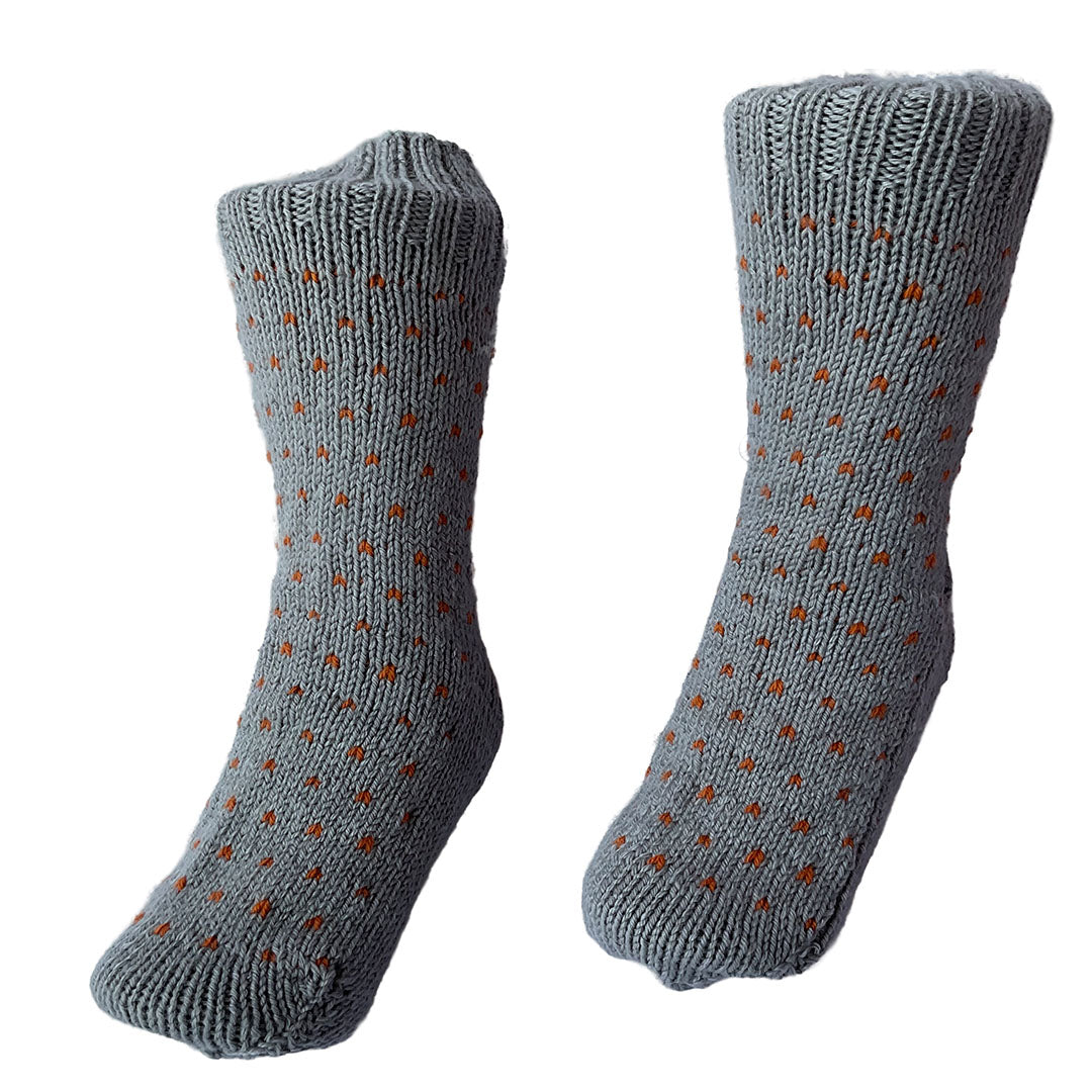 Organic Wool | Socks  For Men & Women | Ultimate Grey & Tomato Cream - Mojopanda Organic  Store