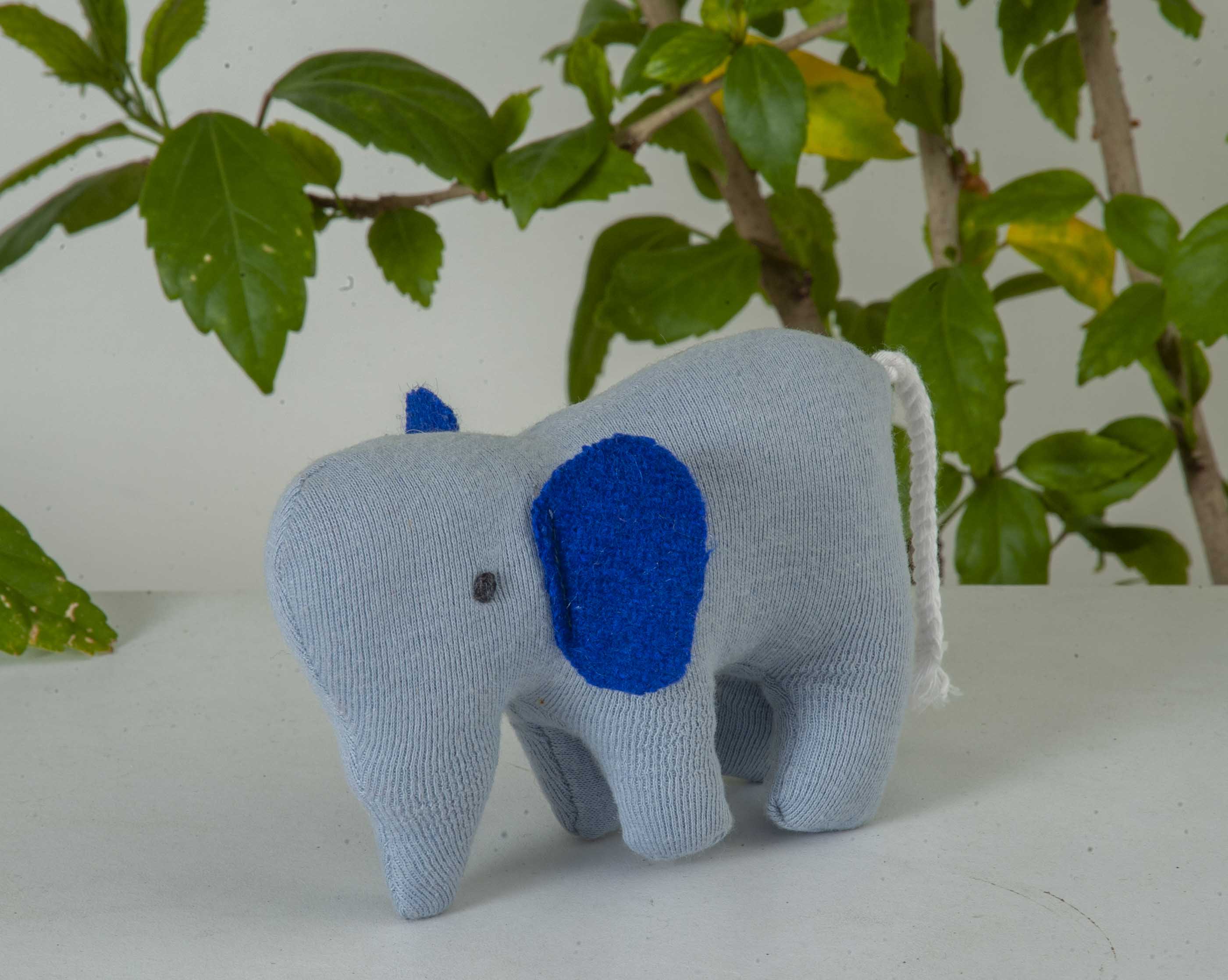 Elephant Soft Toy Sky Blue/ Made In India /Plush/Baby/Soft Toy | 100% Premium Cotton - Mojopanda Organic  Store