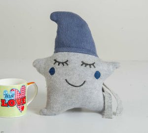 Joker Pillow Grey & Blue Knitted Stuffed/Plush/Soft Toy | 100% Premium Cotton - Mojopanda Organic  Store