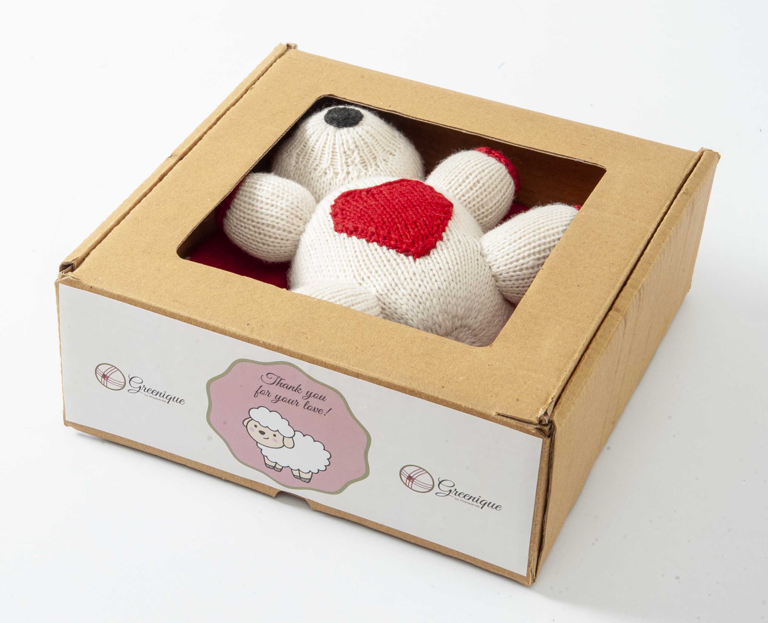 Teddy Bear Hand Knitted Stuffed/Plush/Soft Toy | 100% Organic | Health-pro - Mojopanda Organic  Store