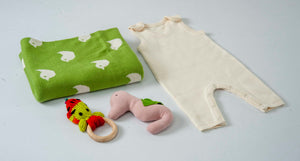 Green Birdies Knitted AC Blanket/Quilt for Baby | 100% Organic Cotton - Mojopanda Organic  Store