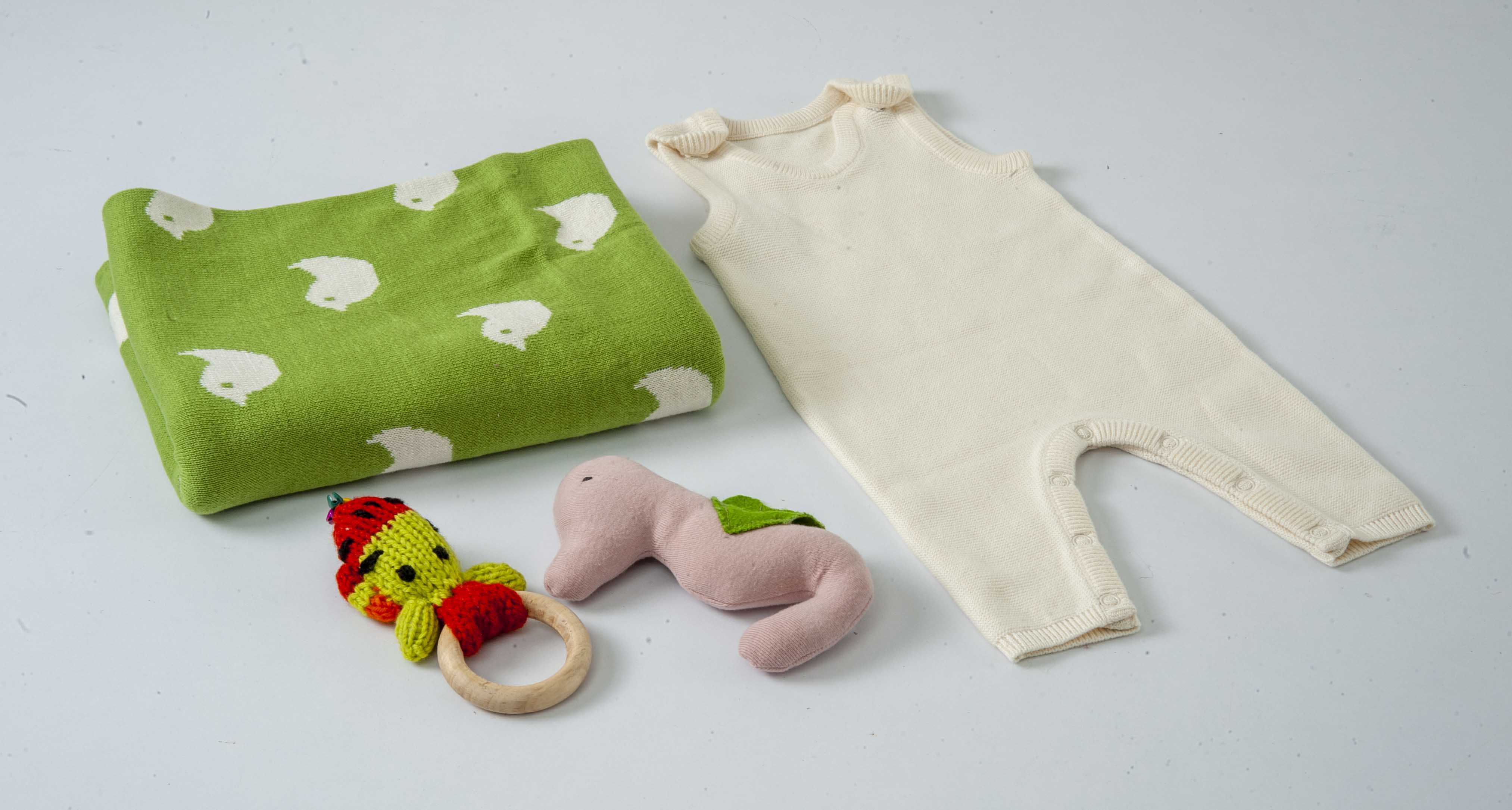 Green Birdies Knitted AC Blanket/Quilt for Baby | 100% Organic Cotton - Mojopanda Organic  Store