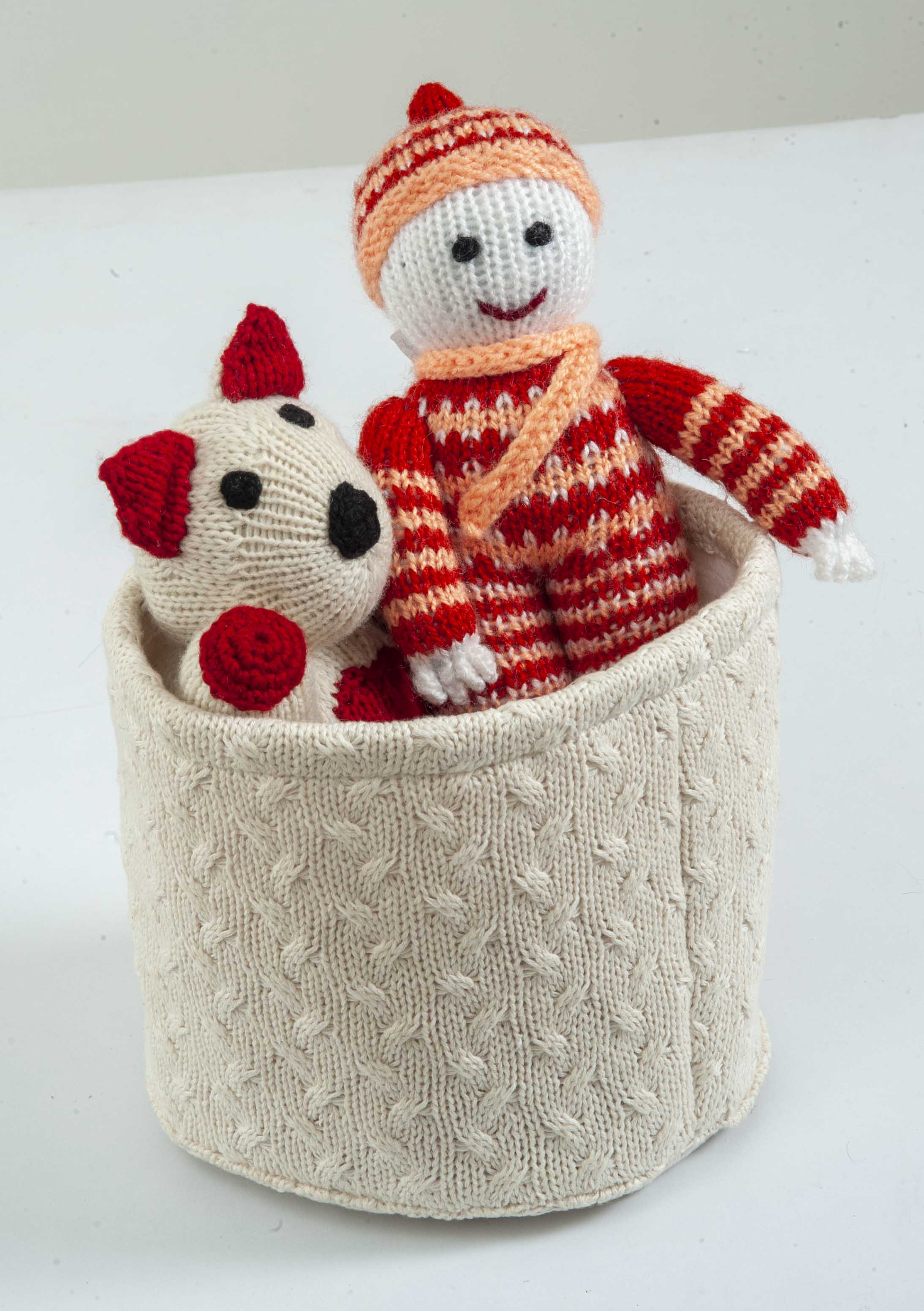 Gift Set of 3 (Basket, Doll, Panda Bear) | 100% Organic Wool - Mojopanda Organic  Store
