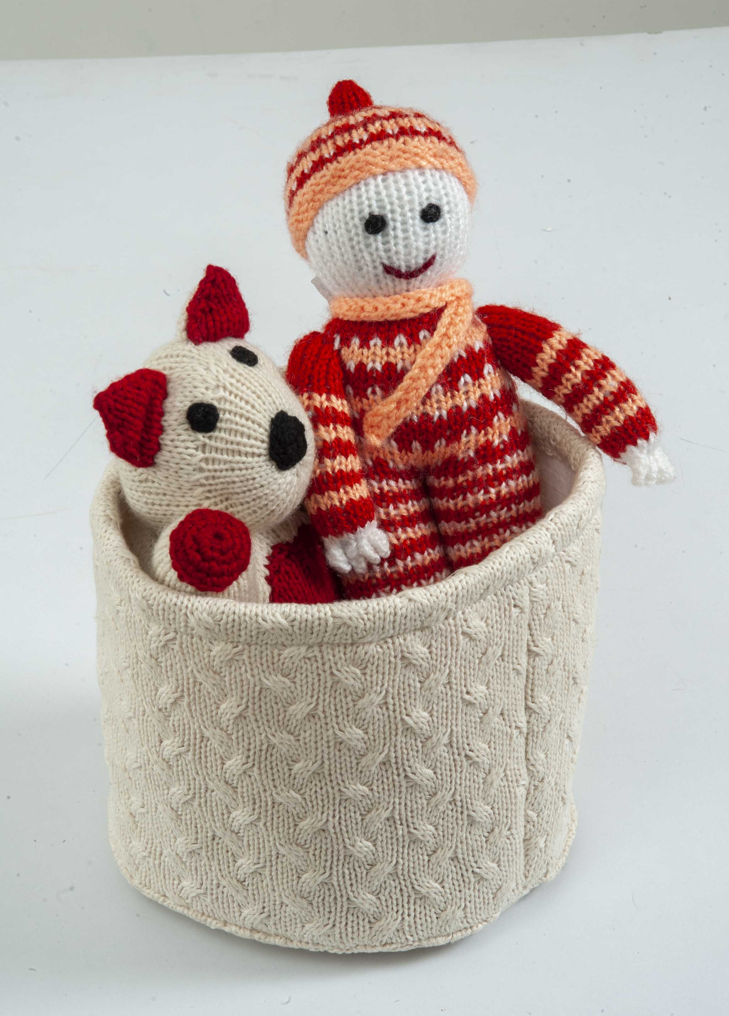 Gift Set of 3 (Basket, Doll, Panda Bear) | 100% Organic Wool - Mojopanda Organic  Store