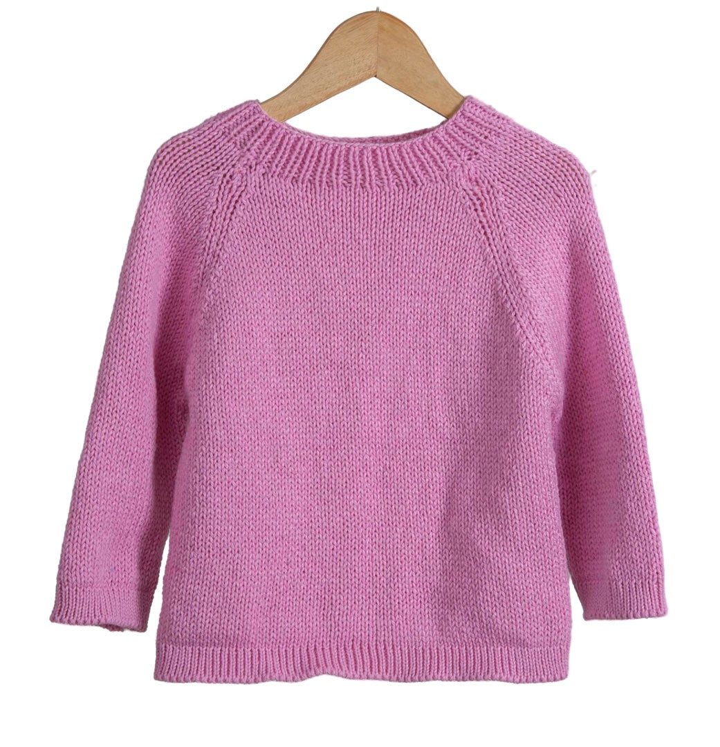 Organic  Wool  | Pullover  | Classic Rose| Size-6 Years - Mojopanda Organic  Store