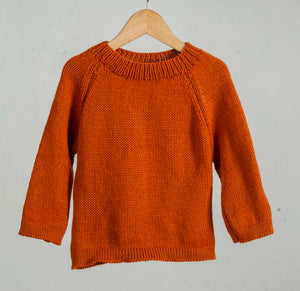 Organic Wool | Pullover |Tomato Cream | Size-5 years - Mojopanda Organic  Store