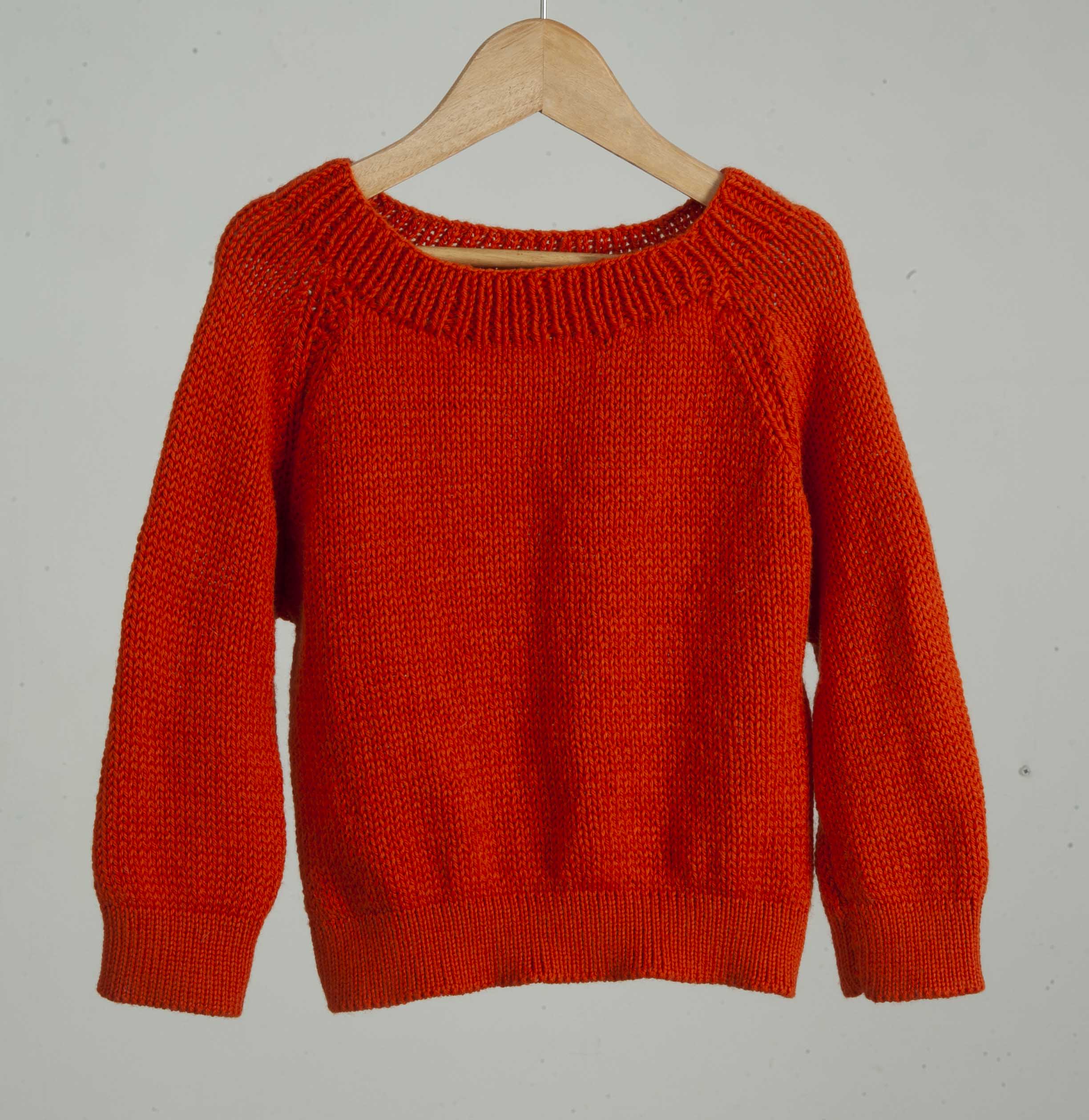 Organic Wool   |  Pullover  |   Grenadier | Size- 5 Years - Mojopanda Organic  Store