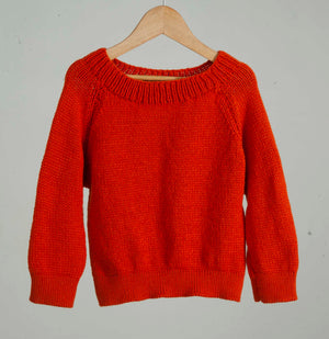 Organic Wool   |  Pullover  |   Grenadier | Size- 5 Years - Mojopanda Organic  Store