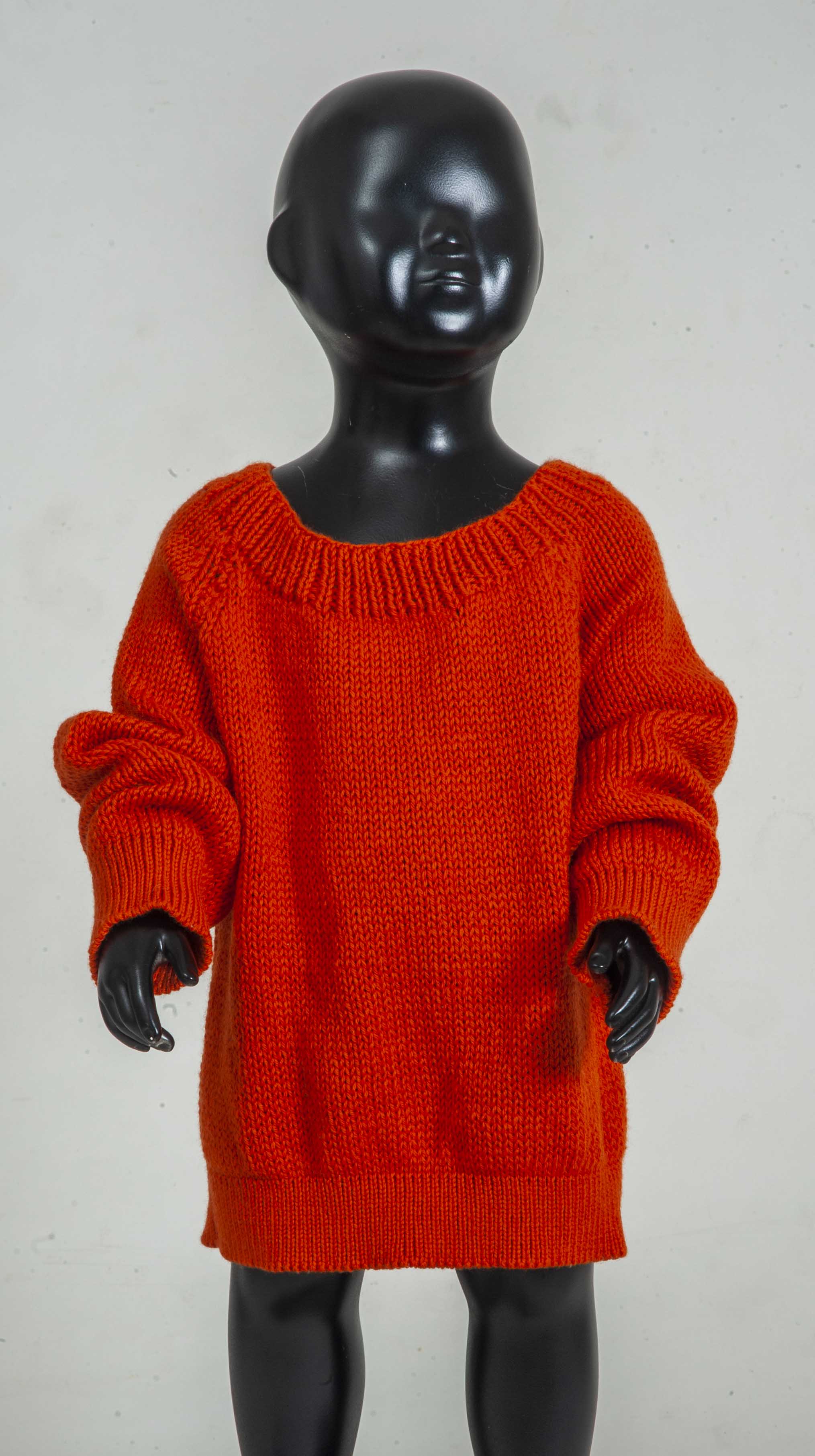 Organic Wool   |  Pullover  |   Grenadier | Size- 5 Years - Mojopanda Organic  Store