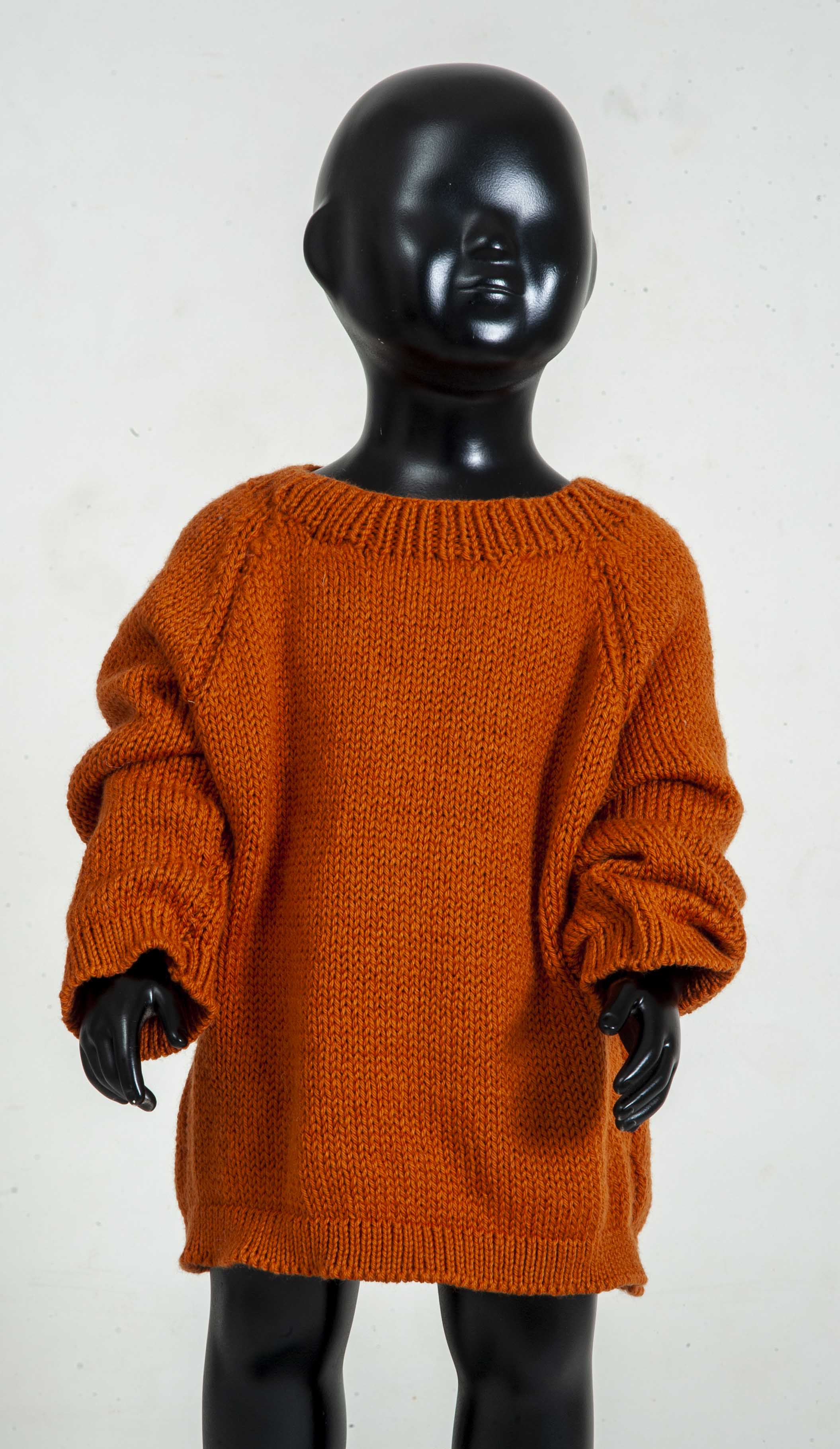 Organic Wool | Pullover |Tomato Cream | Size-5 years - Mojopanda Organic  Store