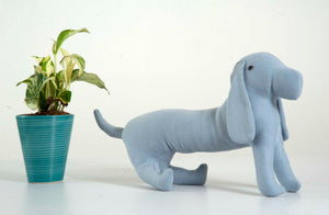 Soft Toys|  Knitted Light Blue Stuffed/Plush/Soft Toy | 100% Premium Cotton - Mojopanda Organic  Store