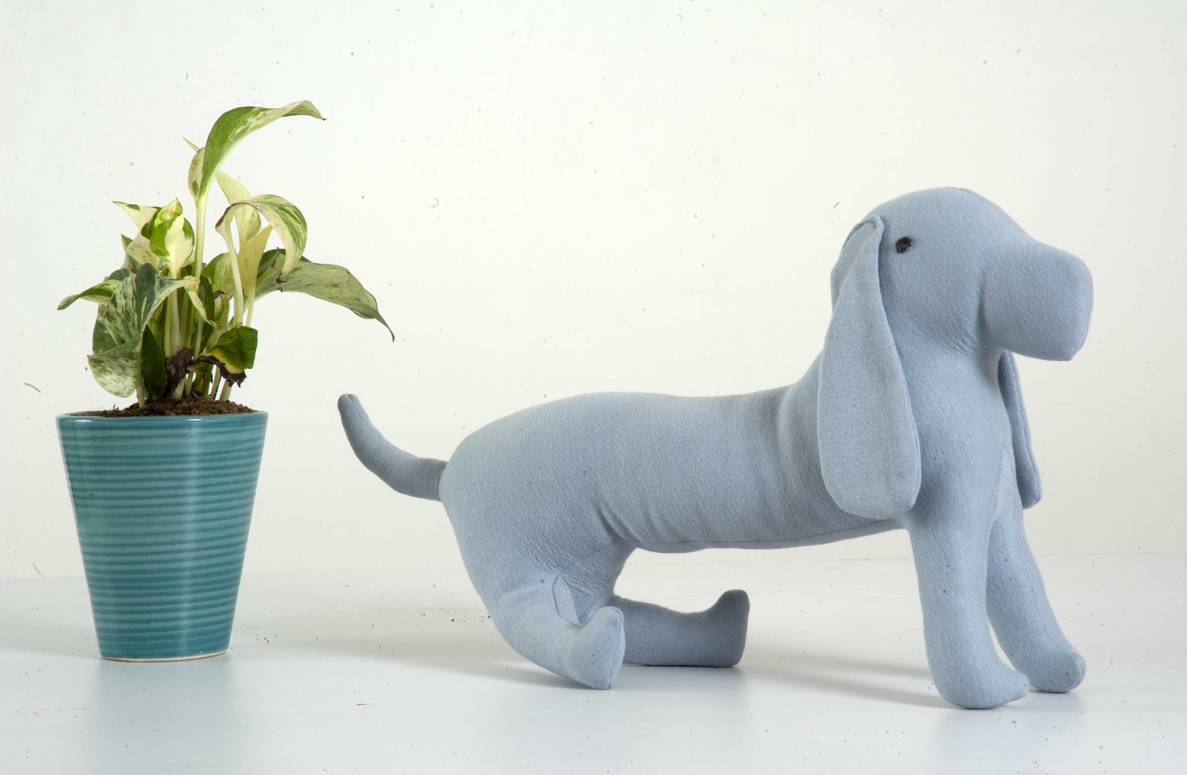 Soft Toys|  Knitted Light Blue Stuffed/Plush/Soft Toy | 100% Premium Cotton - Mojopanda Organic  Store