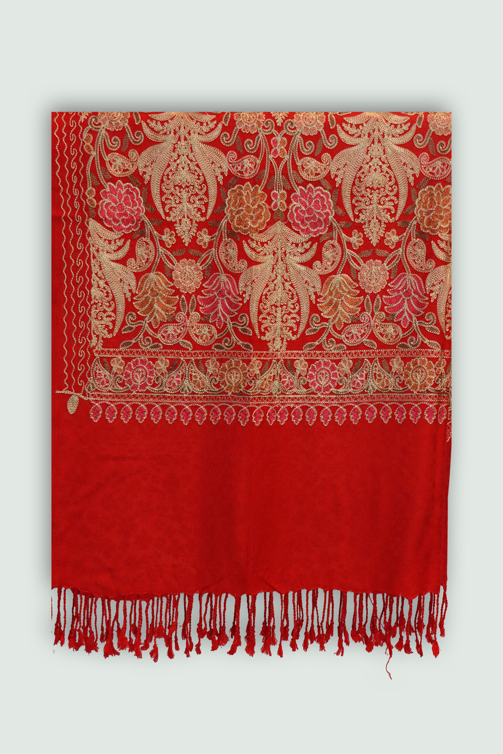 Odhni  Floral Motif - Embroidered -  Multi color  | Stoles & Shawls - Mojopanda Organic  Store