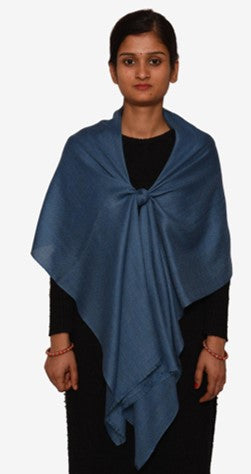 Persian Blue Stole/Shawl | 100% Wool-Silk - Mojopanda Organic  Store