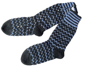 Organic Wool | Socks For Men & Women |  Black & Wild Blue - Mojopanda Organic  Store