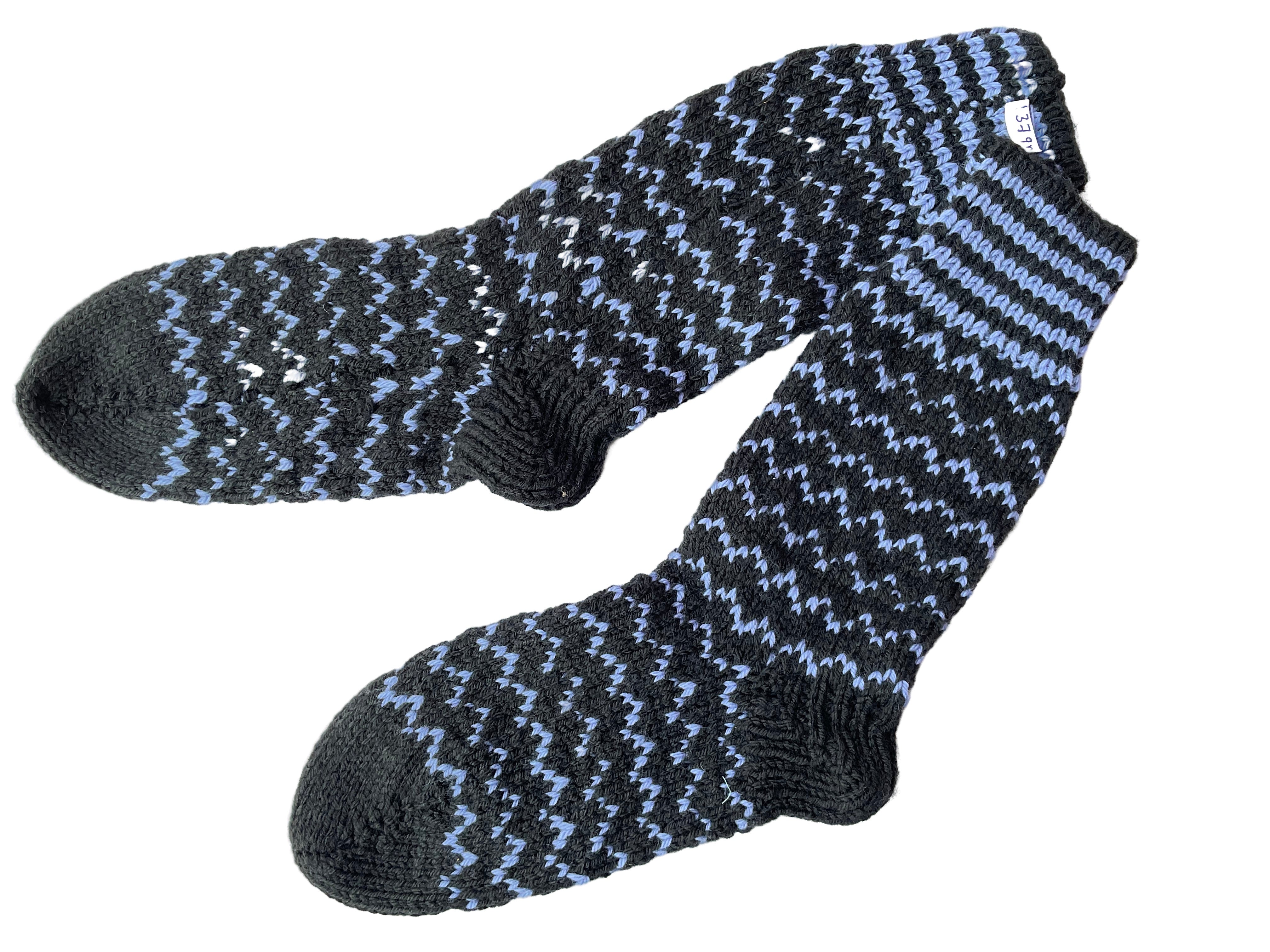 Organic Wool | Socks For Men & Women |  Black & Wild Blue - Mojopanda Organic  Store