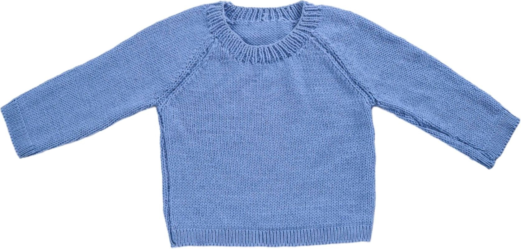 Pullover  Wild Blue Yonder  |  for Boy & Girl | 100% Organic Wool- | % Years - Mojopanda Organic  Store
