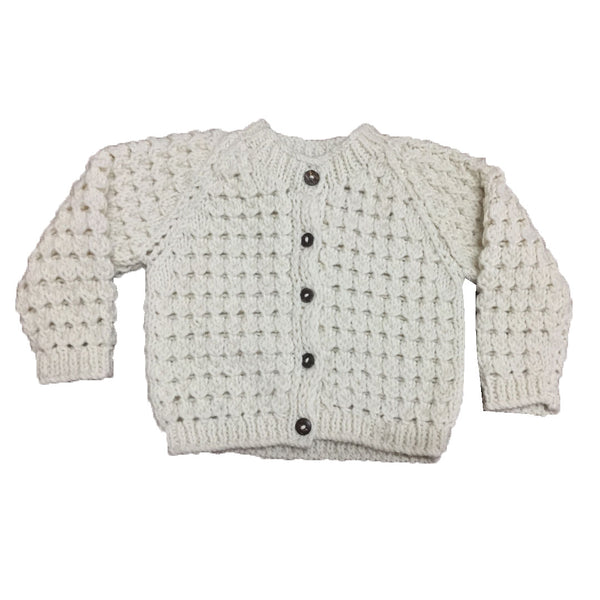 Ivory Cardigan for Boys | 100% Organic Wool