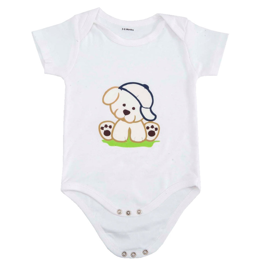 Cute Puppy Printed Romper for Infant baby | 100% Organic Cotton - Mojopanda Organic  Store