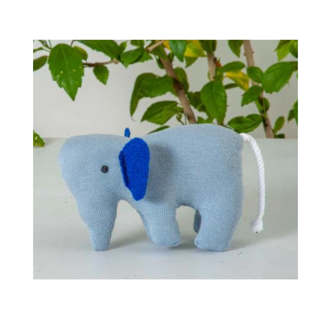 Elephant Soft Toy Sky Blue/ Made In India /Plush/Baby/Soft Toy | 100% Premium Cotton - Mojopanda Organic  Store