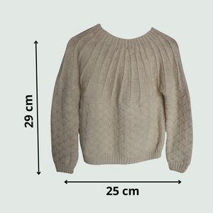 Sea Shell White Sweater for Baby I 100% Organic wool - Mojopanda Organic  Store